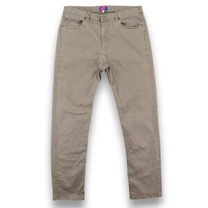 Best Made Co Pants Men 35x34 Tan Cotton Twill Straight Leg Made in Italy